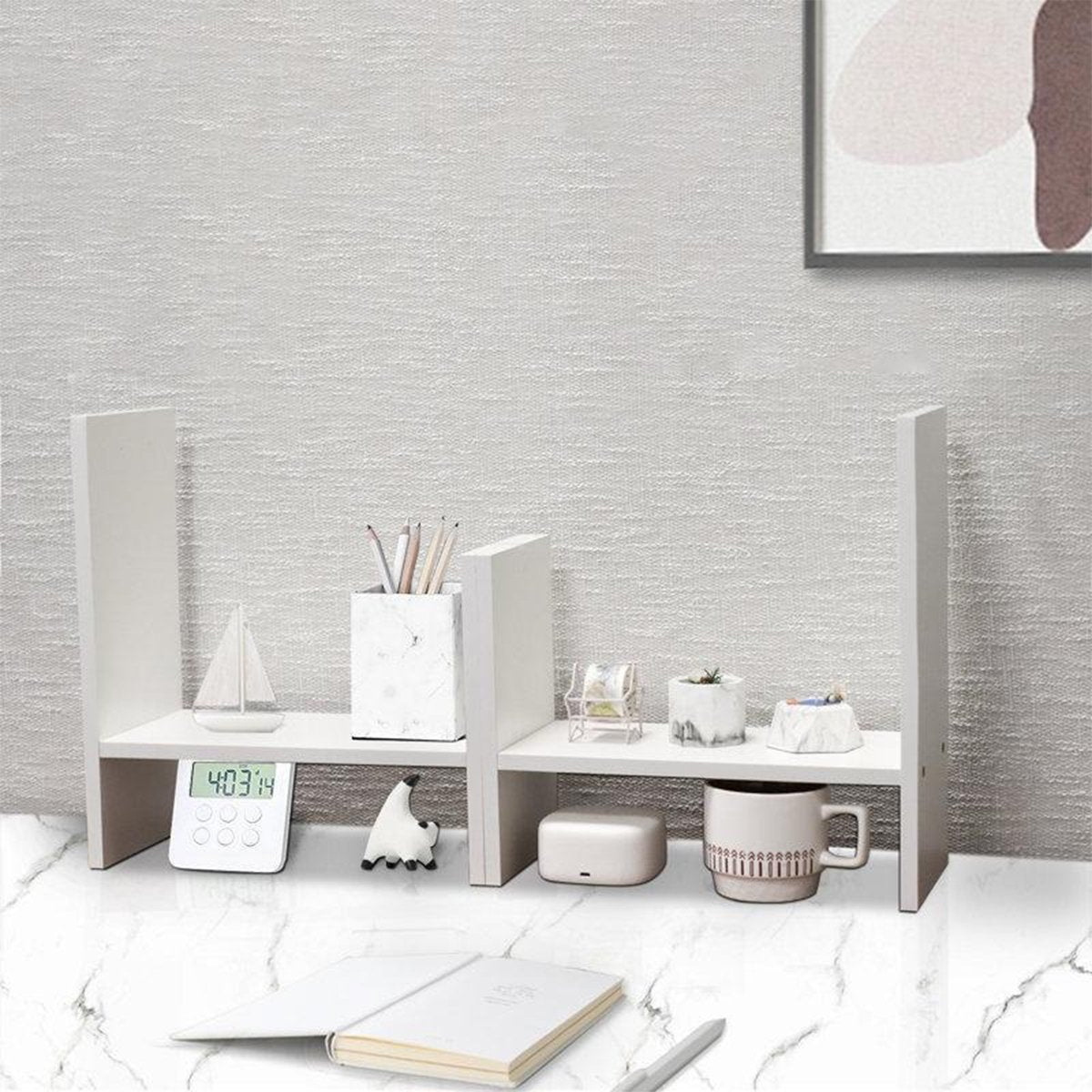 Adjustable Desktop Organizer Shelf | Kitchen Organizer