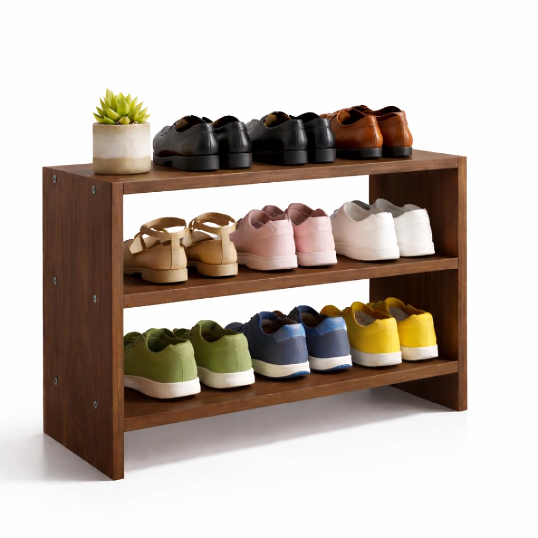 Multipurpose Wooden Shoe Rack