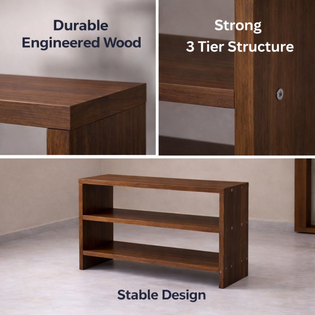 Multipurpose Wooden Shoe Rack