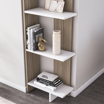 67" Corner Bookcase | 5 Shelf Bookshelf | Space-Saving Storage