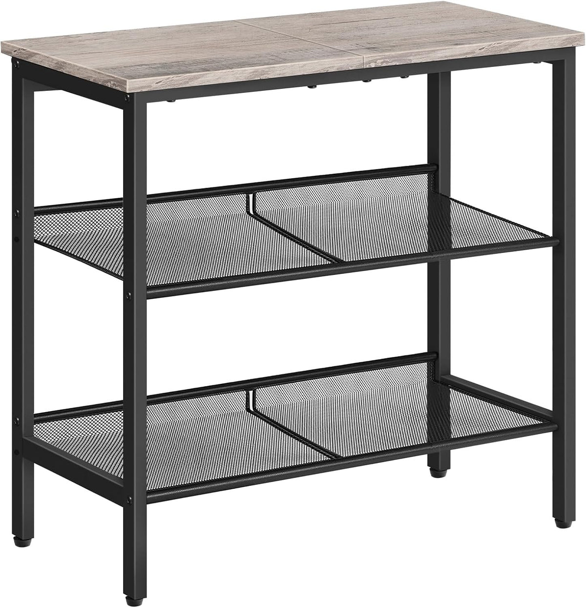 HOOBRO 3-Tier Narrow End Table with Adjustable Shelves