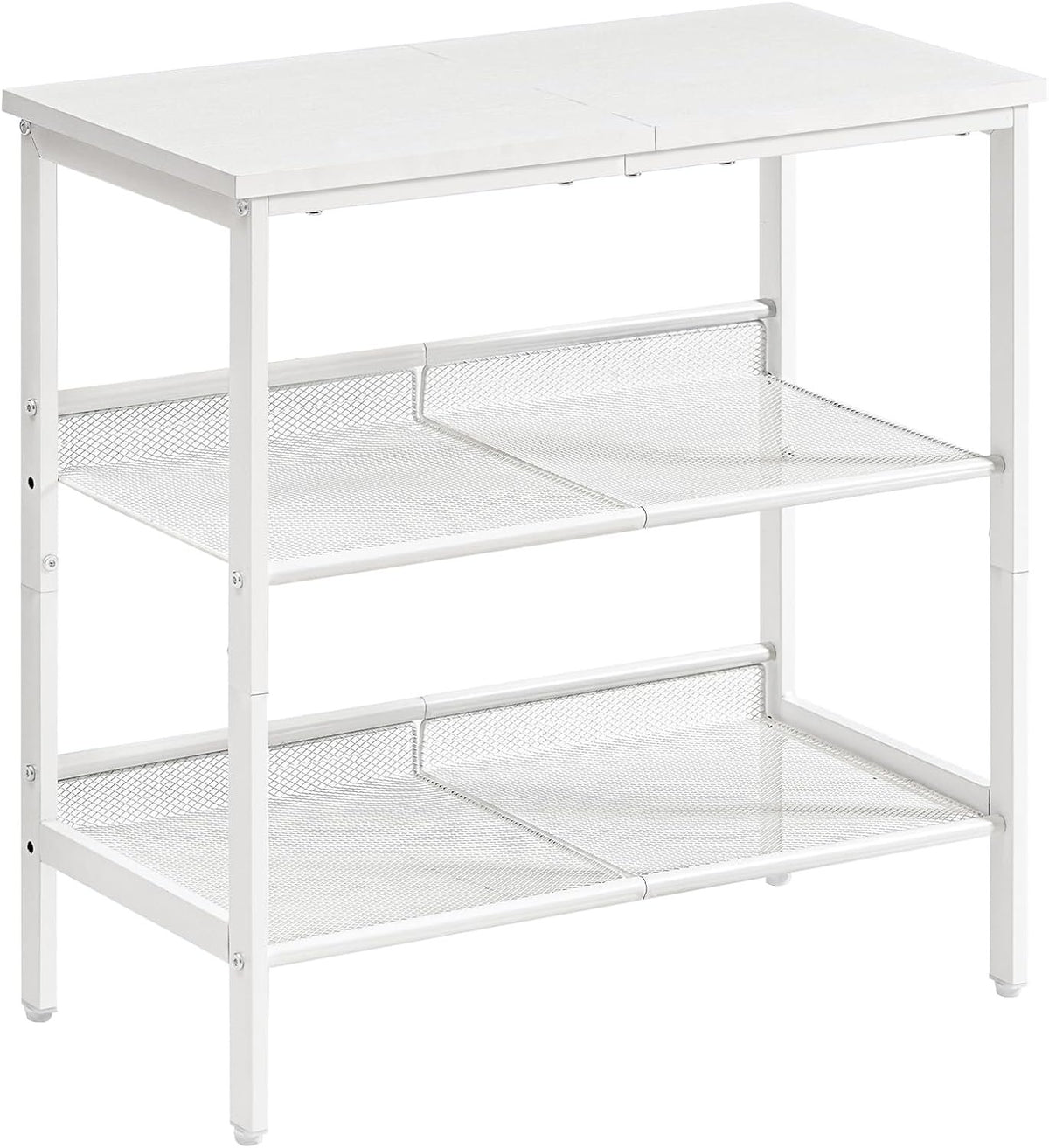 HOOBRO 3-Tier Narrow End Table with Adjustable Shelves