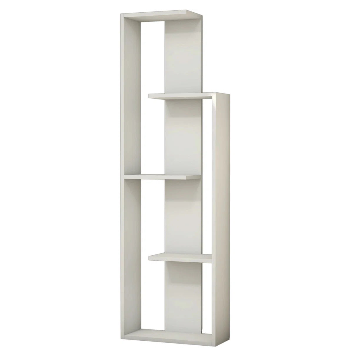Modern Geometric Wooden Bookcase | White, Walnut, Custom