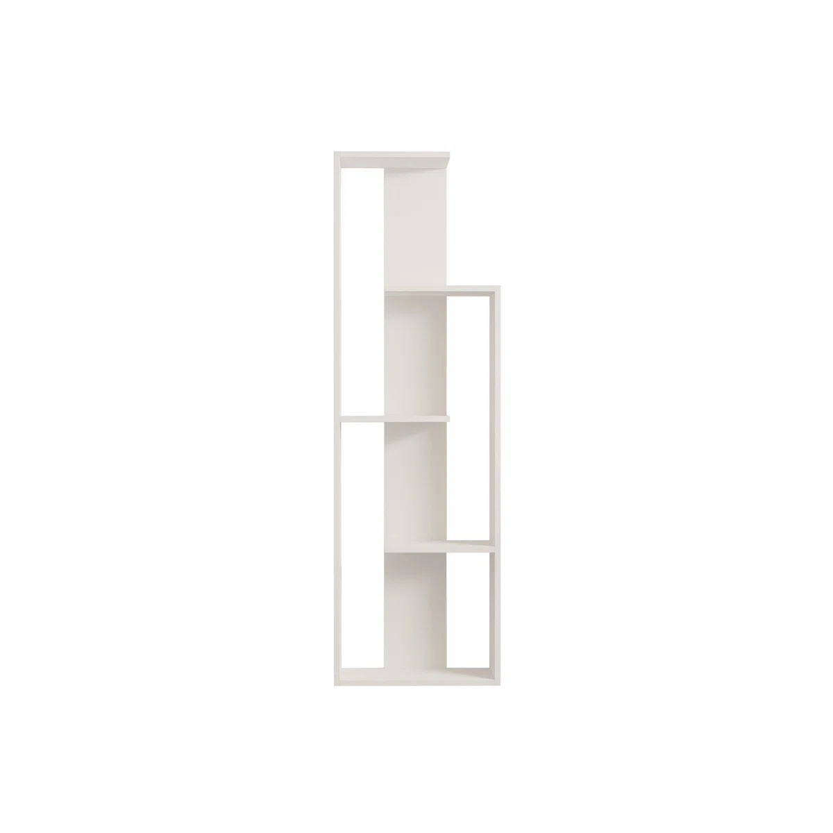 Modern Geometric Wooden Bookcase | White, Walnut, Custom