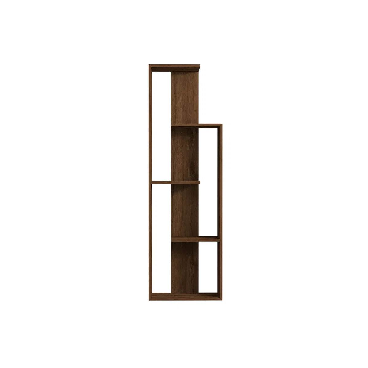 Modern Geometric Wooden Bookcase | White, Walnut, Custom