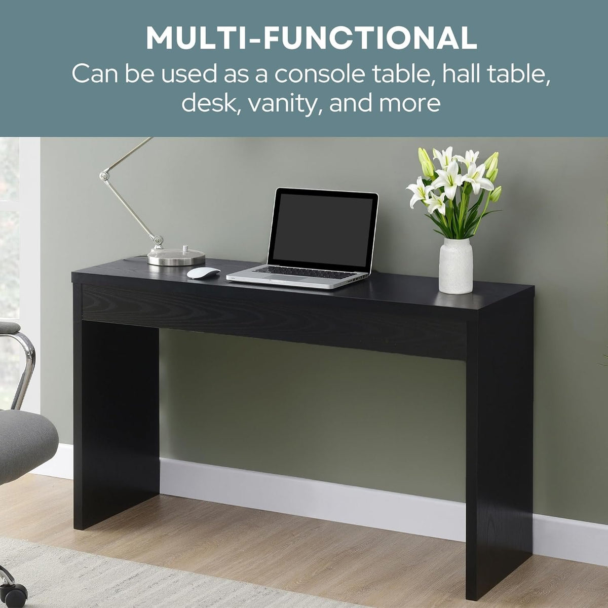 Contemporary Console Desk Table – Color Variants (48"L x 15.5"W x 28"H)