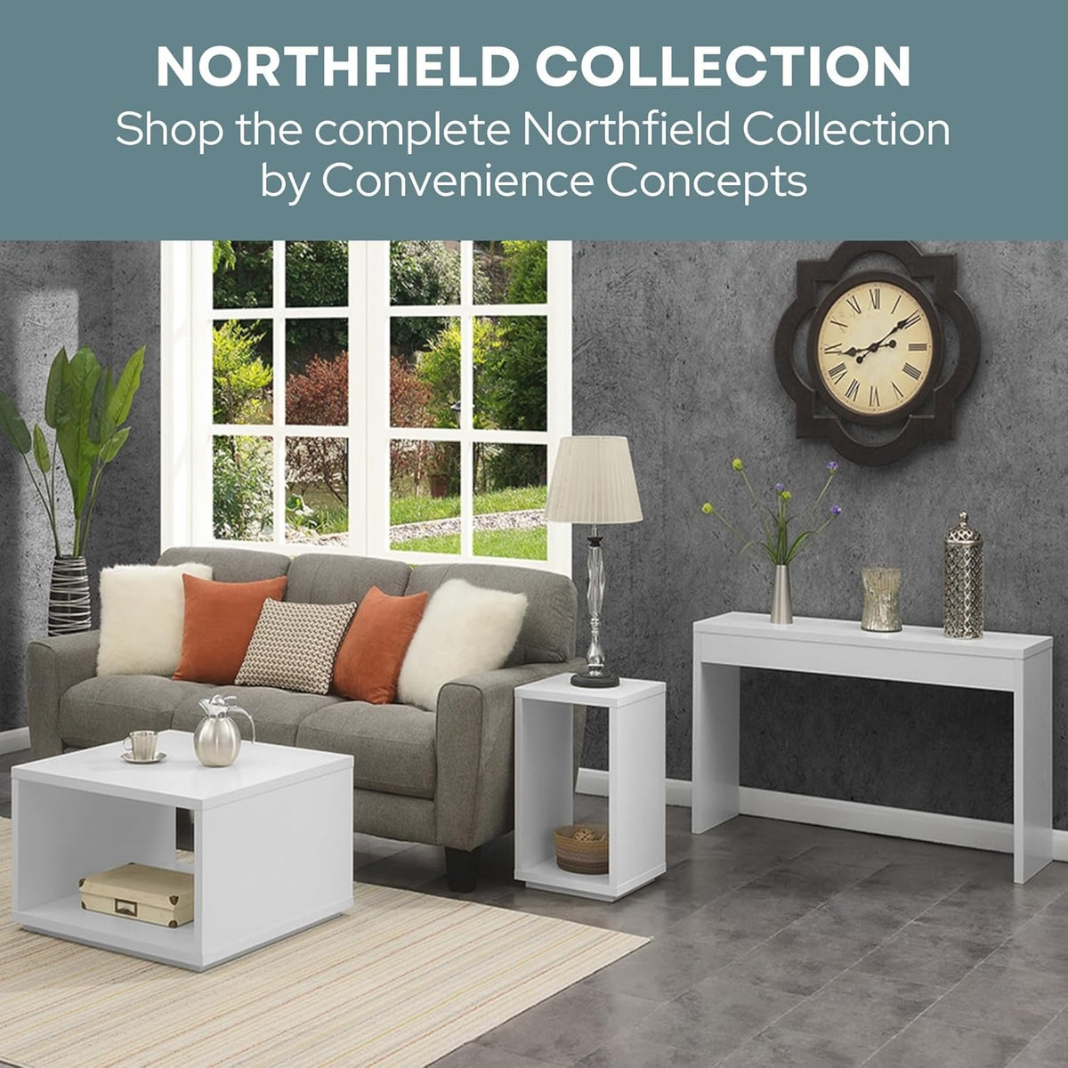 Contemporary Console Desk Table – Color Variants (48"L x 15.5"W x 28"H)