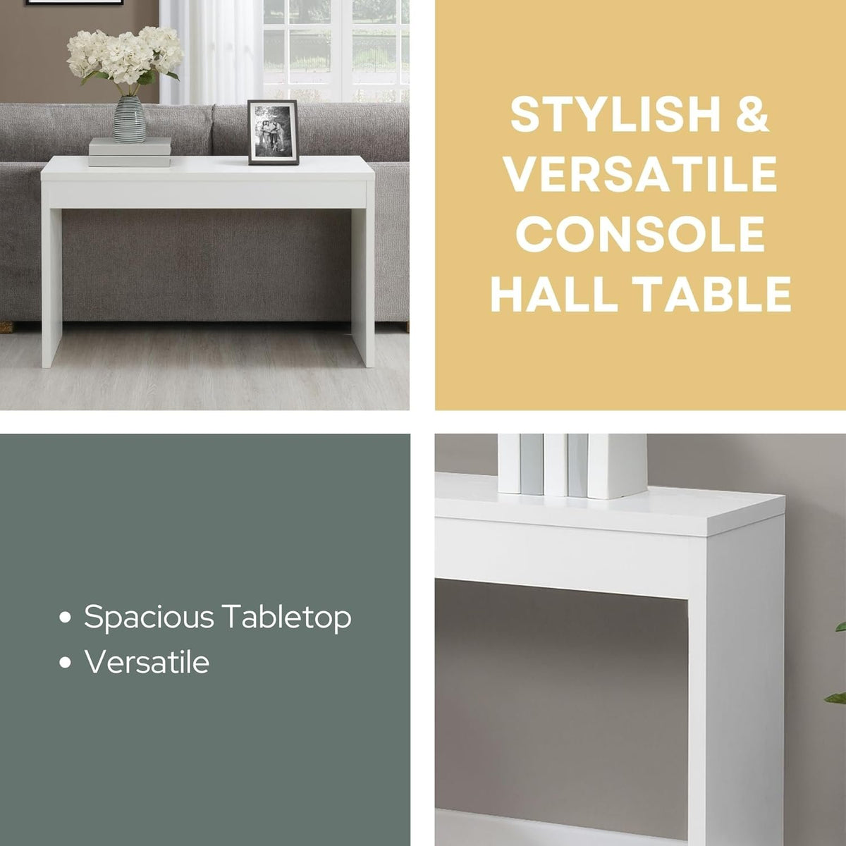 Contemporary Console Desk Table – Color Variants (48"L x 15.5"W x 28"H)