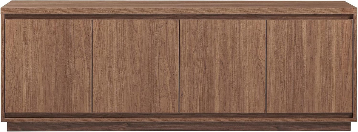 Presque TV Stand – 68" Wide Modern Brown Wooden Console