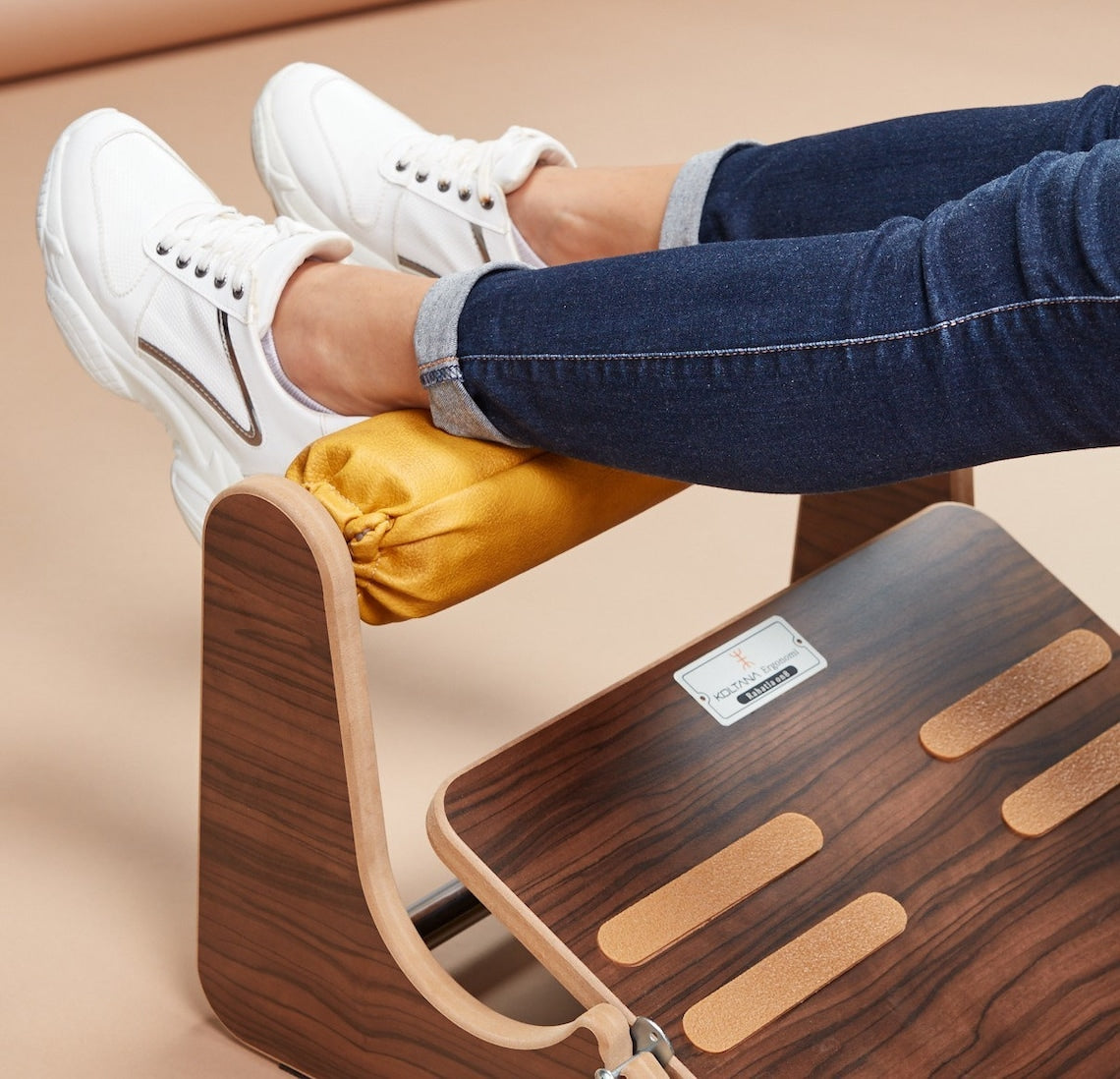 Adjustable Wooden Under Desk Footrest – Ergonomic Foot Rest for Office & Home