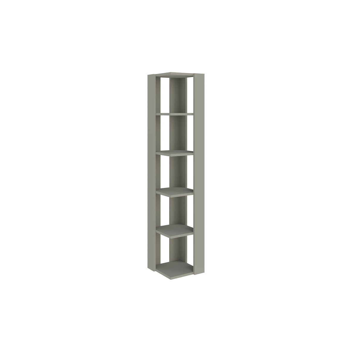Modern Corner Bookcase 5 Tiers | Corner Shelf | Corner Cabnet
