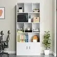 4-Tier White Open Shelf Bookcase – 69.7" Tall Modern Organizer