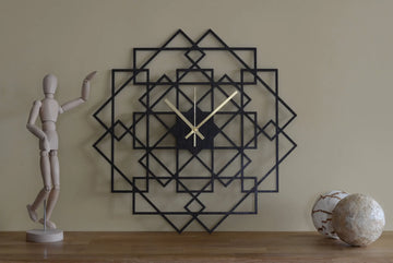 Wall Clock - Wood Wall Clock Square, Big Clock, Square Wooden Clock, Simple Modern Wall Clock, Silent Clock, Large Dark Oak Wall Clocks